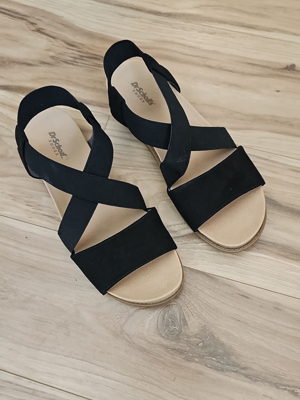 Dr. Scholl's Black Crisscross Slingback Sandals